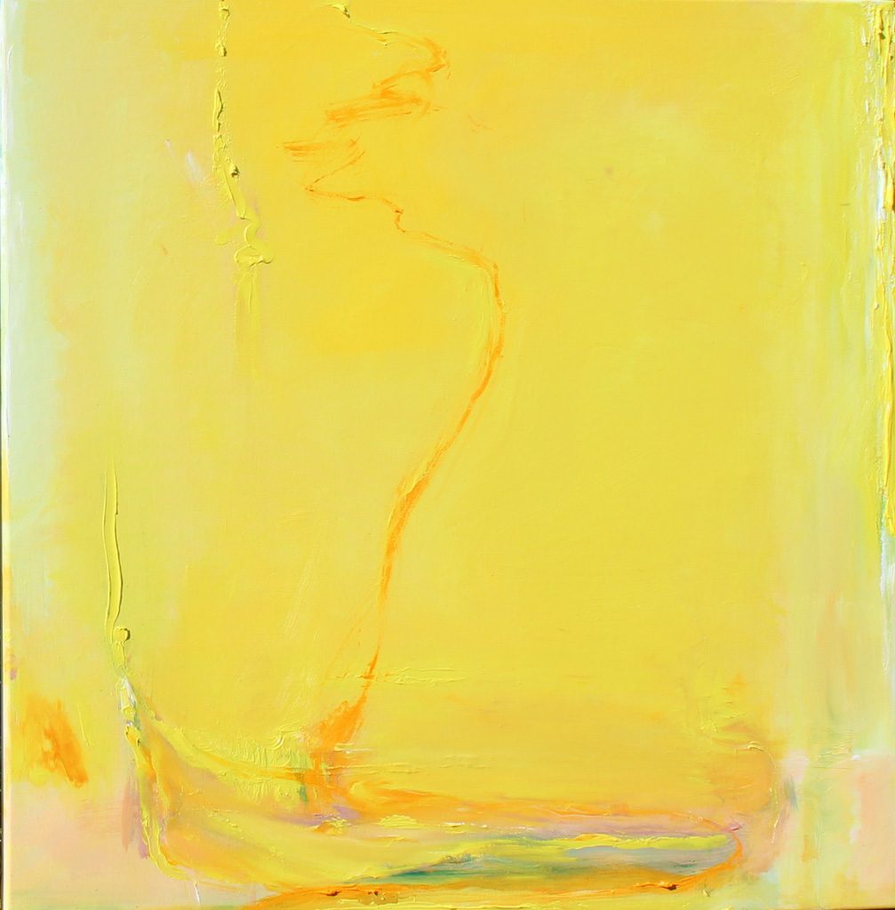 Keltaista kohti, öljy kankaalle, 100 x 100cm, 2019
